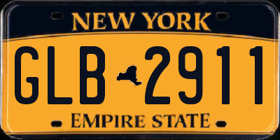 NY license plate GLB2911