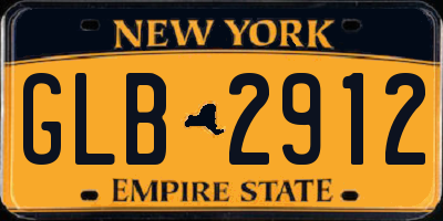 NY license plate GLB2912