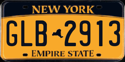 NY license plate GLB2913