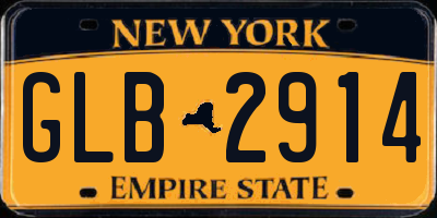 NY license plate GLB2914