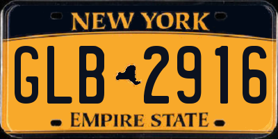 NY license plate GLB2916
