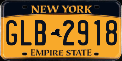 NY license plate GLB2918