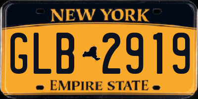 NY license plate GLB2919