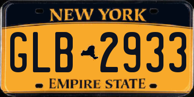 NY license plate GLB2933