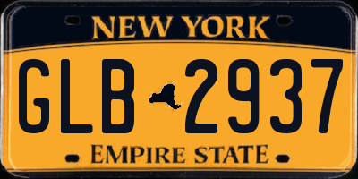 NY license plate GLB2937