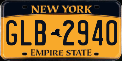 NY license plate GLB2940