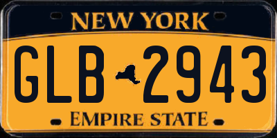 NY license plate GLB2943