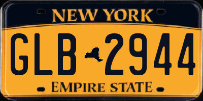 NY license plate GLB2944