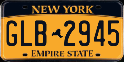 NY license plate GLB2945