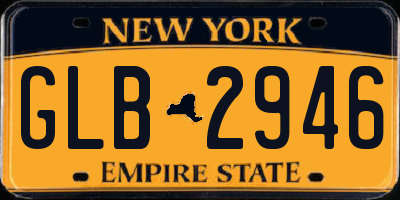 NY license plate GLB2946