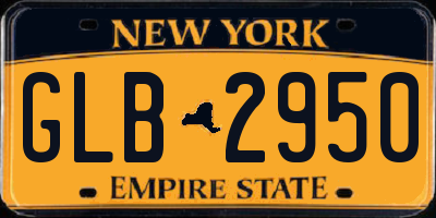 NY license plate GLB2950
