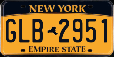 NY license plate GLB2951