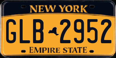 NY license plate GLB2952