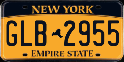 NY license plate GLB2955