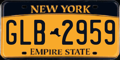 NY license plate GLB2959