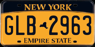 NY license plate GLB2963
