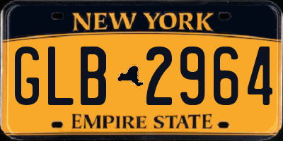 NY license plate GLB2964