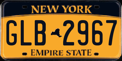 NY license plate GLB2967