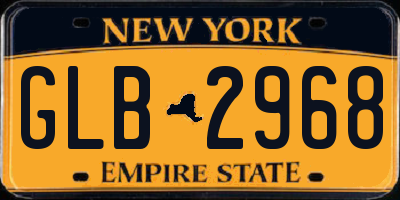 NY license plate GLB2968