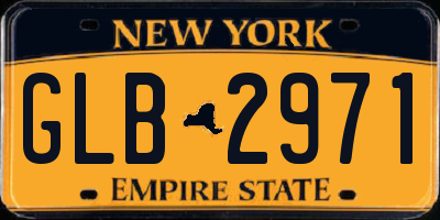 NY license plate GLB2971