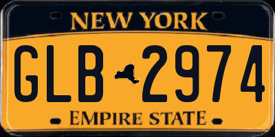 NY license plate GLB2974