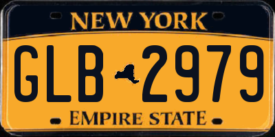 NY license plate GLB2979