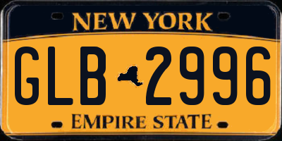 NY license plate GLB2996