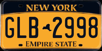 NY license plate GLB2998