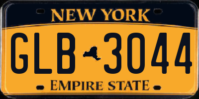 NY license plate GLB3044