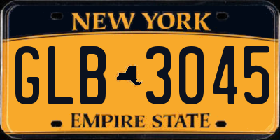 NY license plate GLB3045