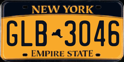 NY license plate GLB3046