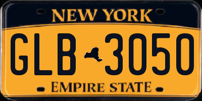 NY license plate GLB3050
