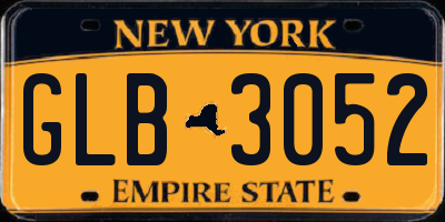 NY license plate GLB3052