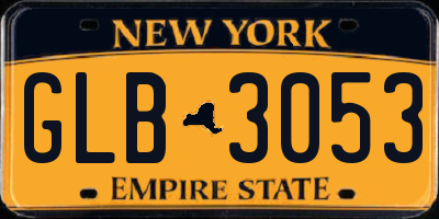 NY license plate GLB3053