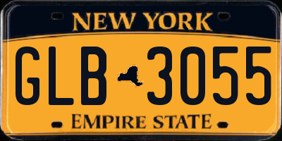 NY license plate GLB3055