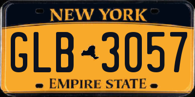 NY license plate GLB3057