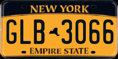 NY license plate GLB3066
