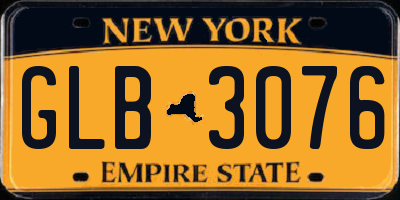 NY license plate GLB3076