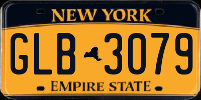 NY license plate GLB3079