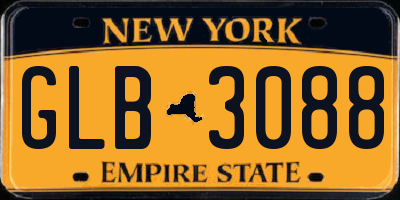 NY license plate GLB3088
