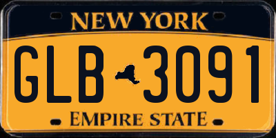NY license plate GLB3091
