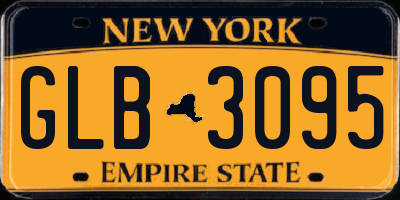 NY license plate GLB3095