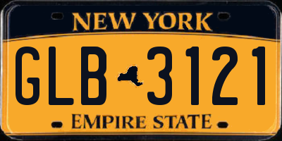 NY license plate GLB3121