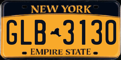 NY license plate GLB3130