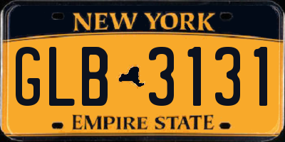 NY license plate GLB3131