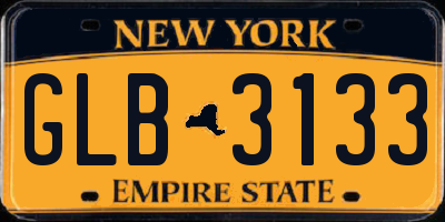 NY license plate GLB3133
