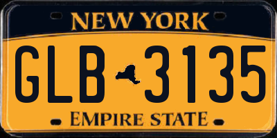 NY license plate GLB3135