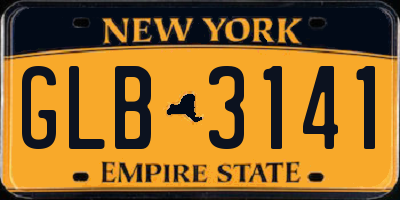 NY license plate GLB3141
