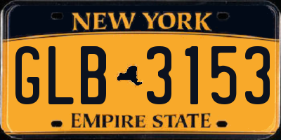 NY license plate GLB3153
