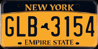 NY license plate GLB3154